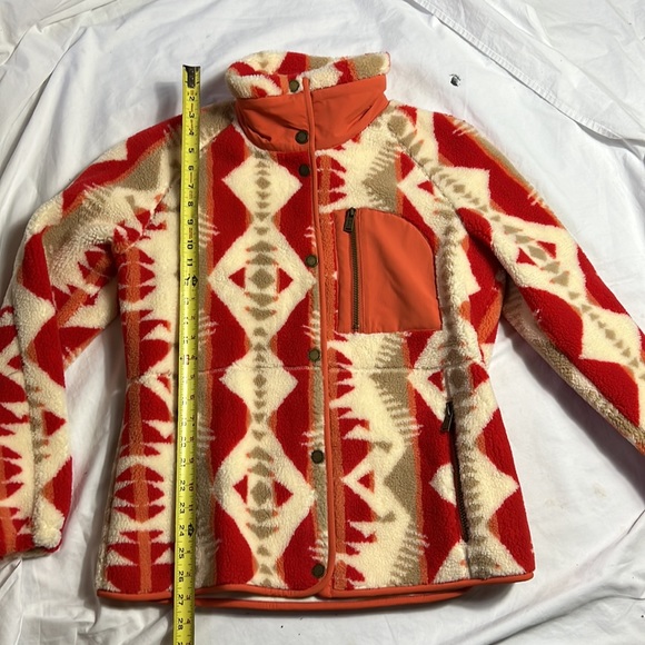 Pendleton women palisade shaped fleece jacket mango size Small new with tag - Picture 5 of 10